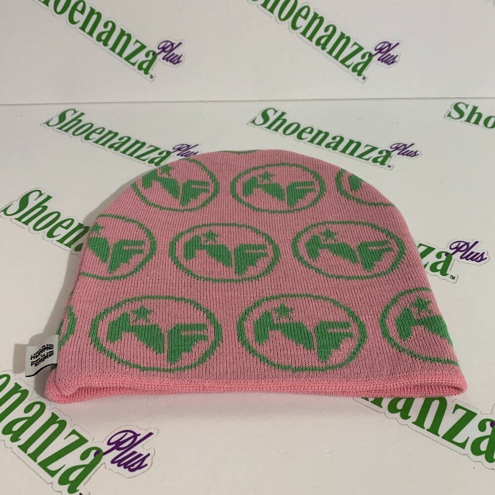 Homme Femme Beanie Hat Boggin Cap Pink Green Logo Mens Womens One Size
